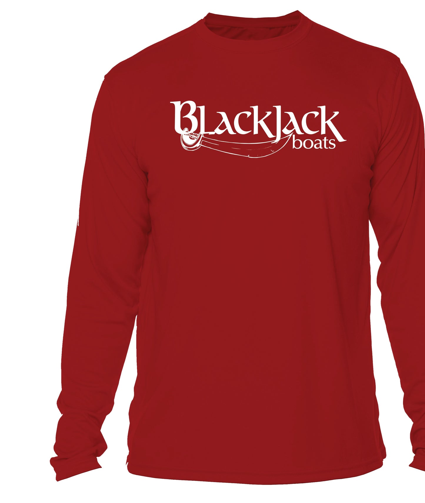 BlackJack Long Sleeve Solar Shirt Mars Red With white BlackJack