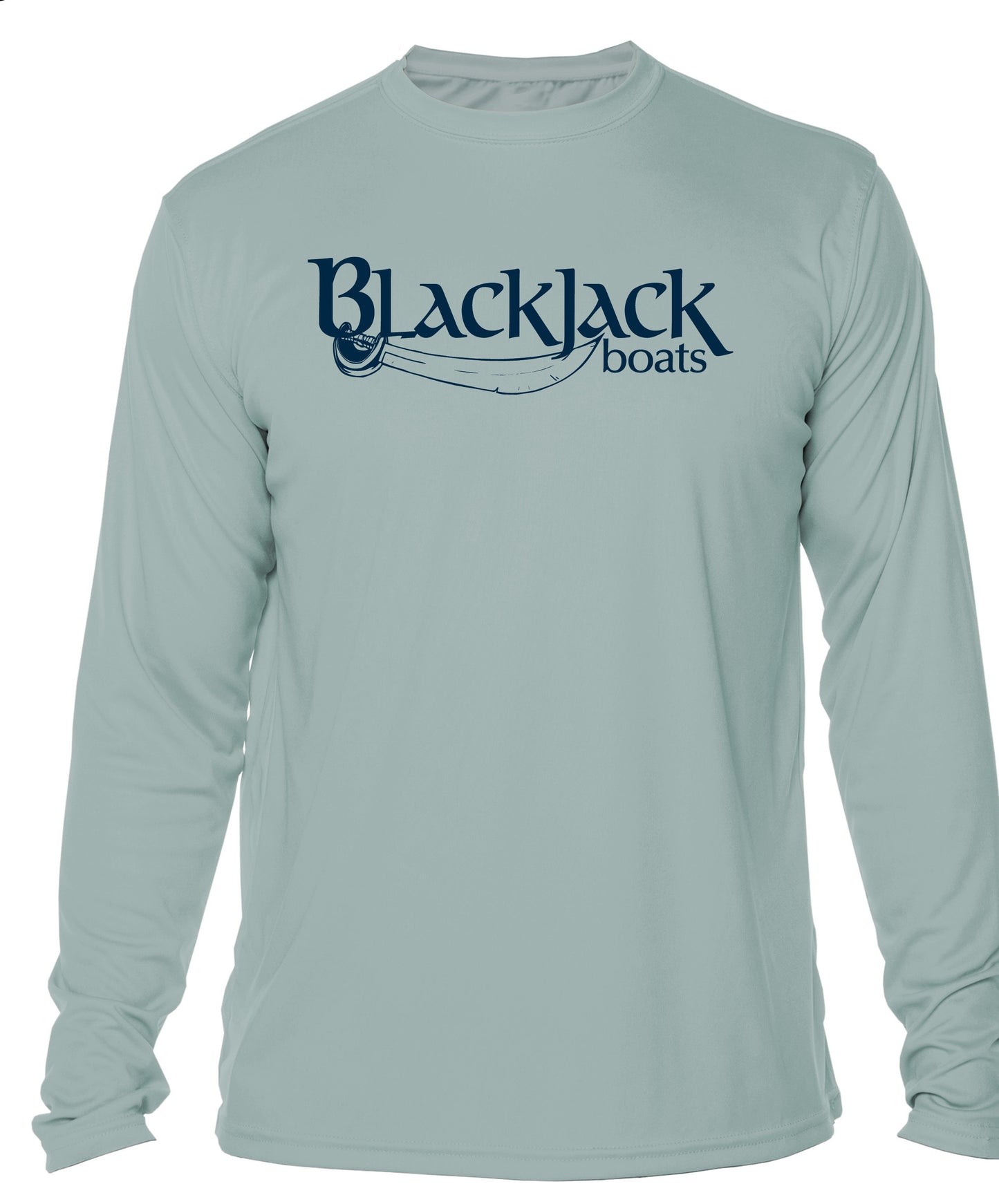 BlackJack Long Sleeve Solar Shirt Light Slate With Navy BlackJack