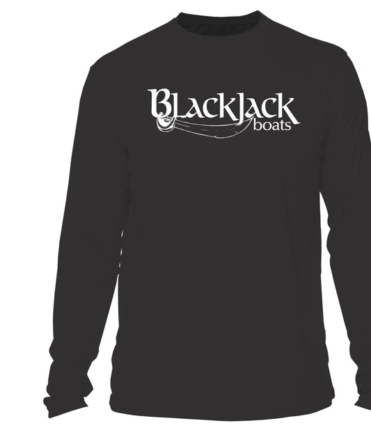 BlackJack Long Sleeve Solar Shirt Carbon With white BlackJack