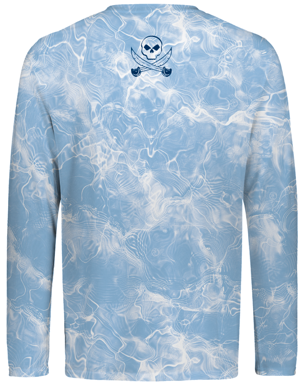 BlackJack Long Sleeve Solar Shirt Water Camo Light Blue