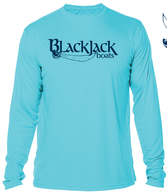 BlackJack Long Sleeve Solar Shirt Water Blue