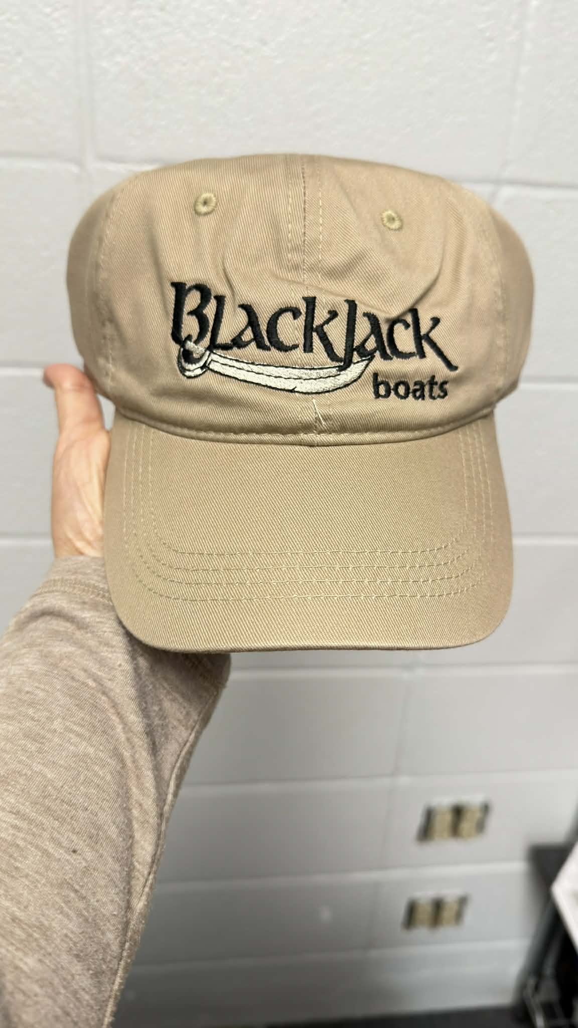 Khaki BlackJack Hat - Adjustable Tuck Strap with Slide Closure