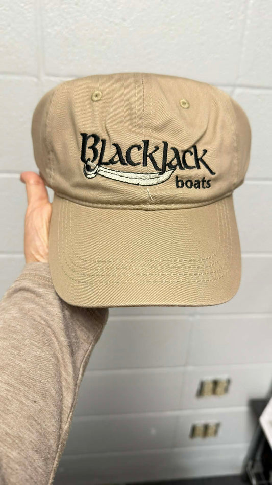 Khaki BlackJack Hat - Adjustable Tuck Strap with Slide Closure